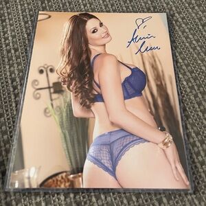 Allison Moore & Lily Addams autographs 8x10 glossy photos adult AVN